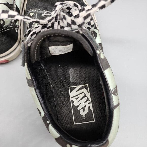 VANS Old Skool ALIEN Ghost Shoes Mens 5 Women’s 6.5 Black/White GLOW IN THE DARK - Picture 6 of 7